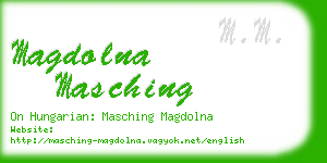 magdolna masching business card